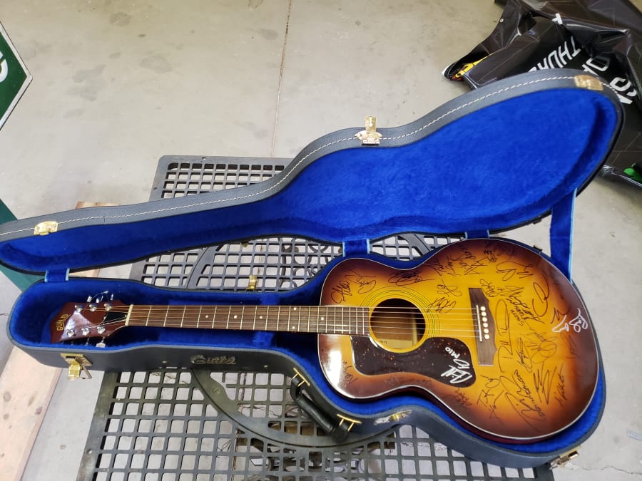 Autographed Gould Guitar at Gone Farmin' Iowa Premier 2018 as H196
