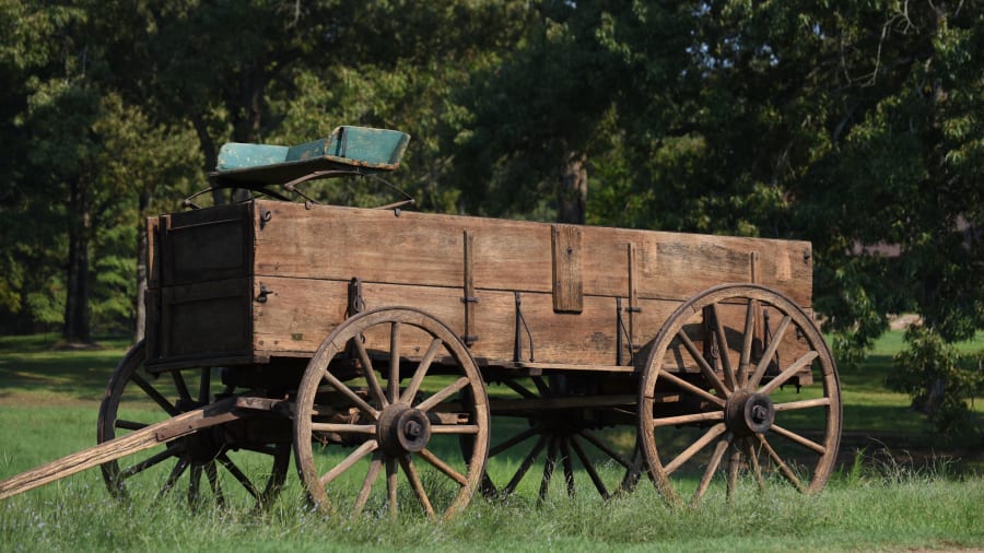 wooden push wagon