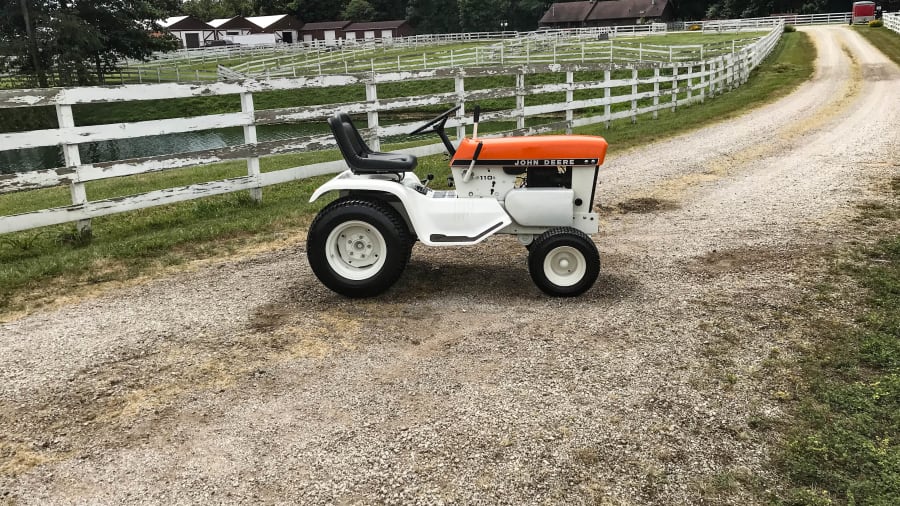 John Deere 110 Patio Tractor Orange at Gone Farmin' Fall Premier 2019