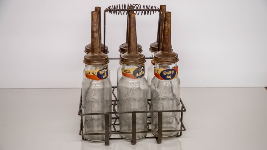 Standard Oil Company Glass Oil Bottles With Rack For Sale At Auction   1157924 1 