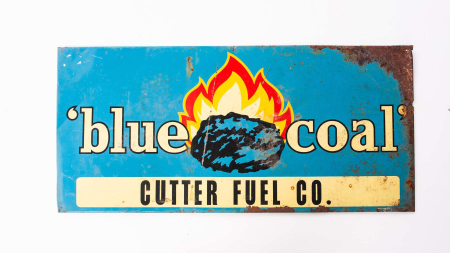 Blue Coal SingleSided Tin 30x14 for Sale at Auction Mecum Auctions