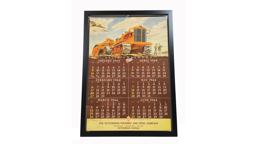 1944 AllisChalmers Calendar Poster at Gone Farmin' Fall Premier 2020