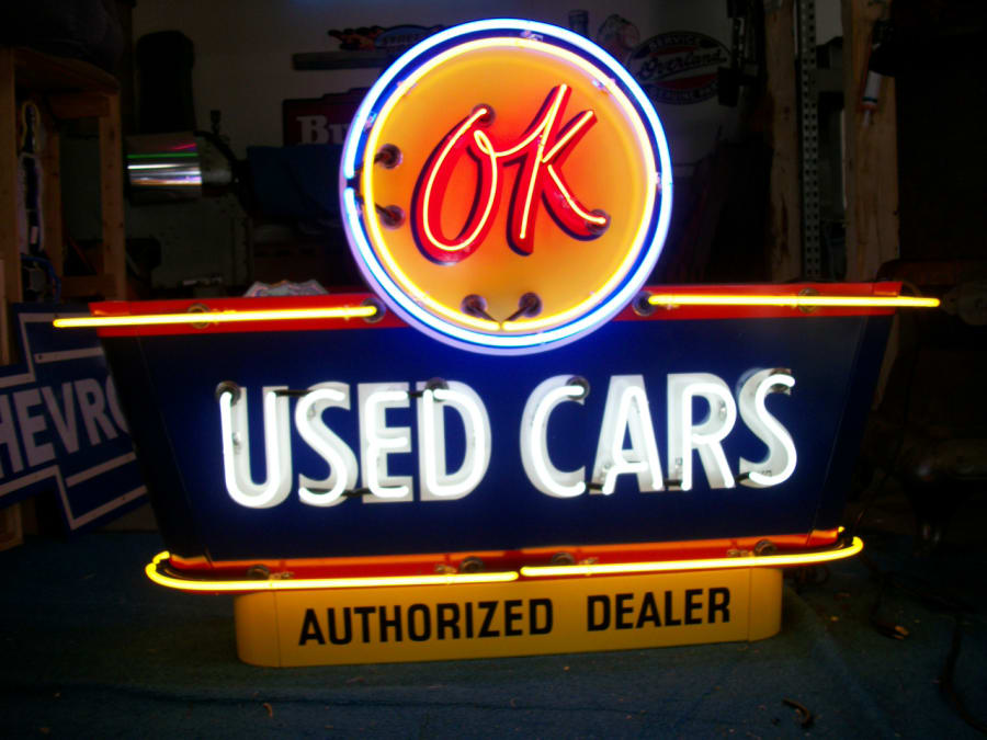 OK Used Cars Neon Sign at Des Moines 2012 as S105.1 Mecum Auctions