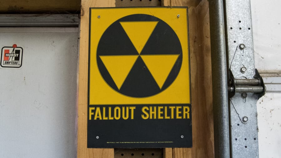 Fallout Shelter Sign SST 10x14 at Kansas City 2016 as J17 Mecum Auctions