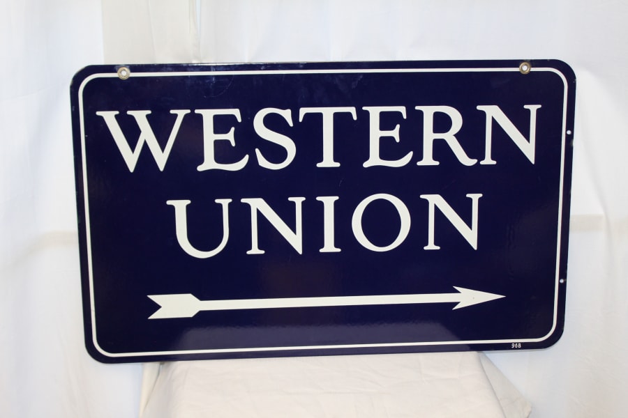 Western Union Sign DSP 30x17 for sale at Kansas City Spring 2017 as K27