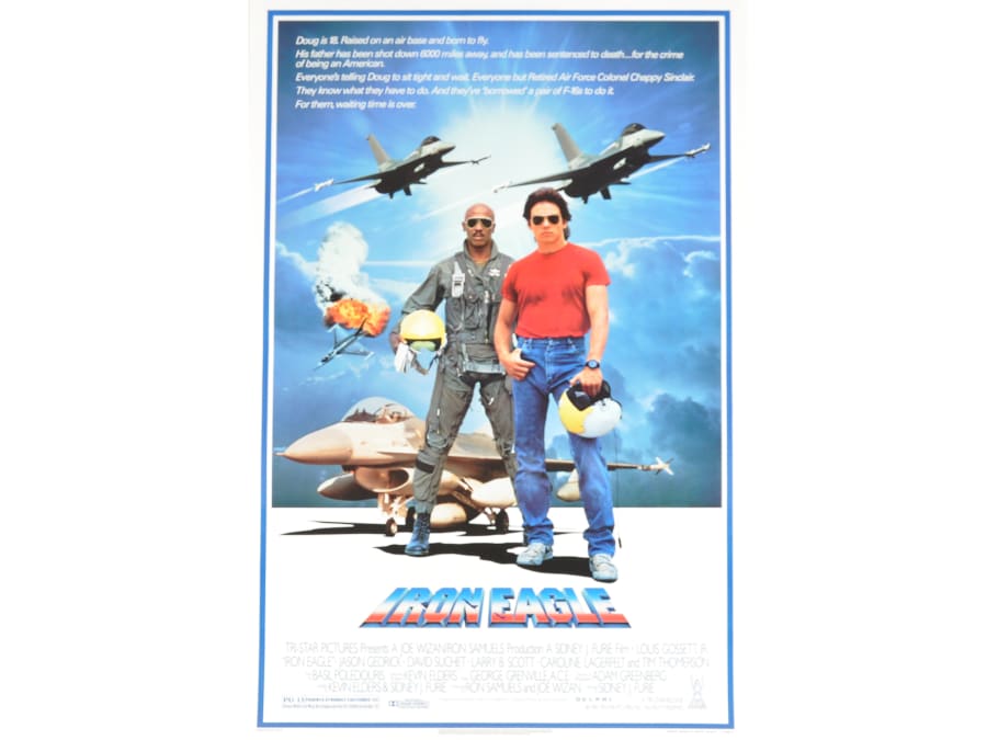 1985 Iron Eagle Movie Poster for sale at Santa Monica 2013 as K276