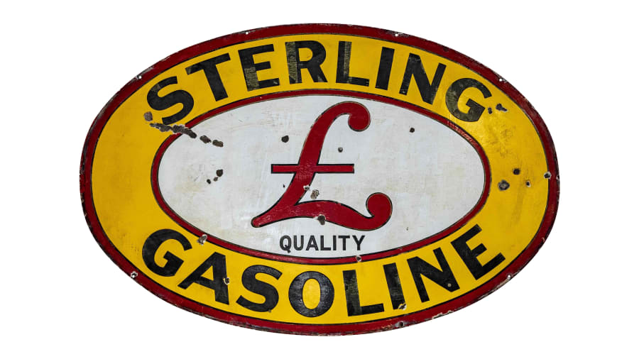1940s Sterling Gasoline DoubleSided Porcelain 60x40 at Las Vegas 2019