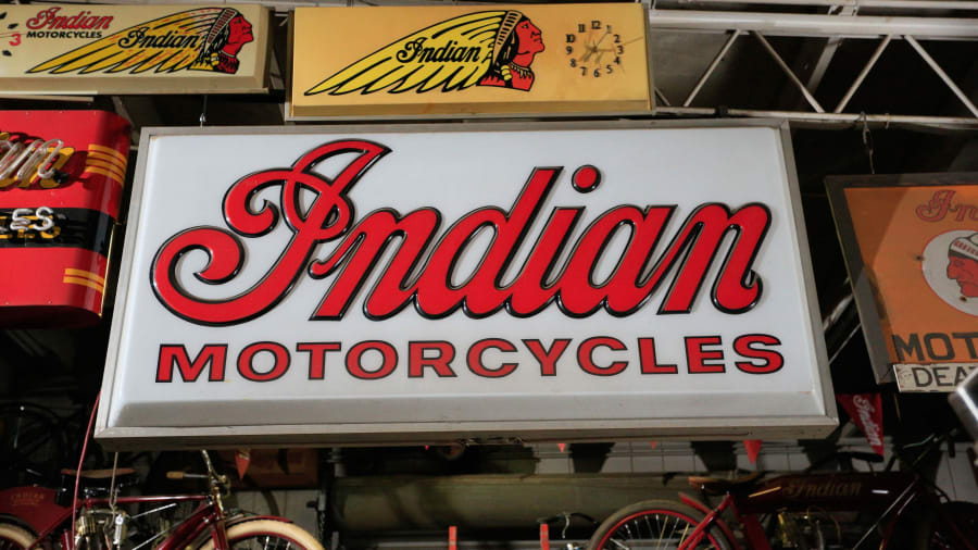 Indian Motorcycle Ds Plastic Light Up 72x36x10 for Sale at Auction