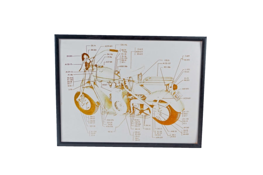 Cushman parts printed poster board for sale at auction mecum auctions