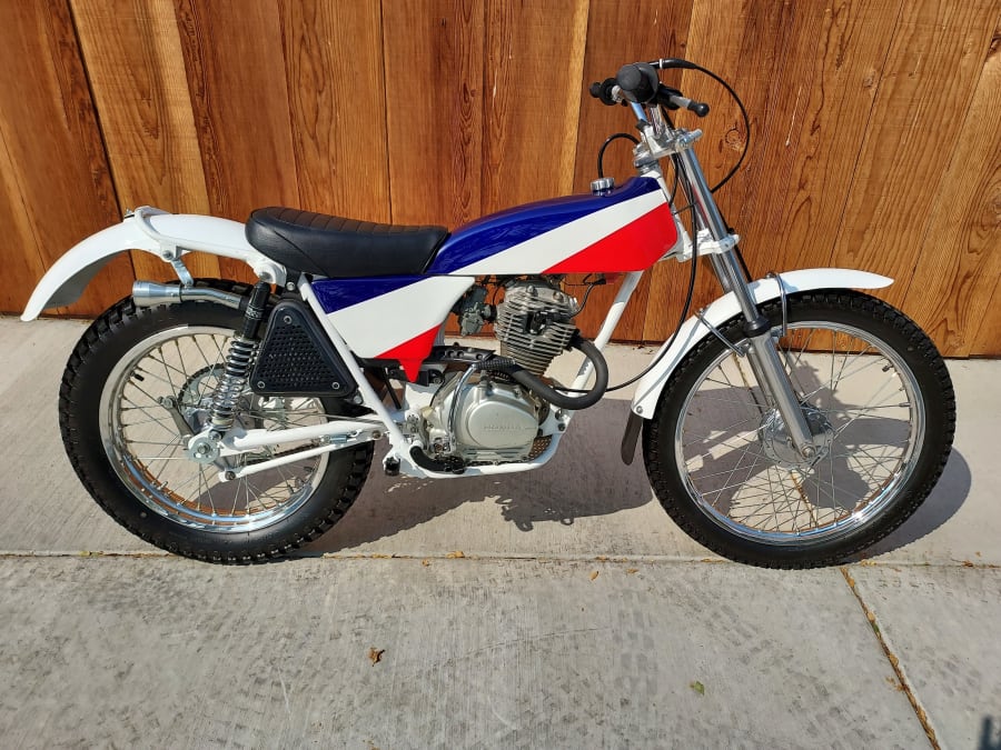 1974 Honda TL125 at Las Vegas Motorcycles 2022 as W136 Mecum Auctions
