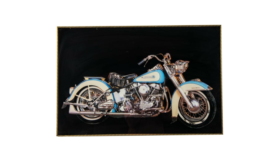 Mirrored Framed Motorcycle Art at Las Vegas Motorcycles 2022 as Z521