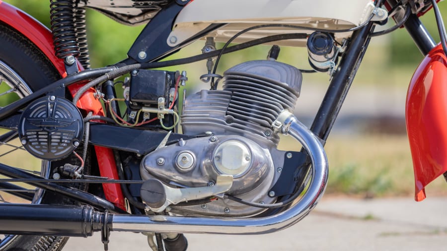 オートバイ・バイク The 1958 Harley-Davidson 1/10 Vintage Original 1958 Harley-Davidson Red Tin Friction