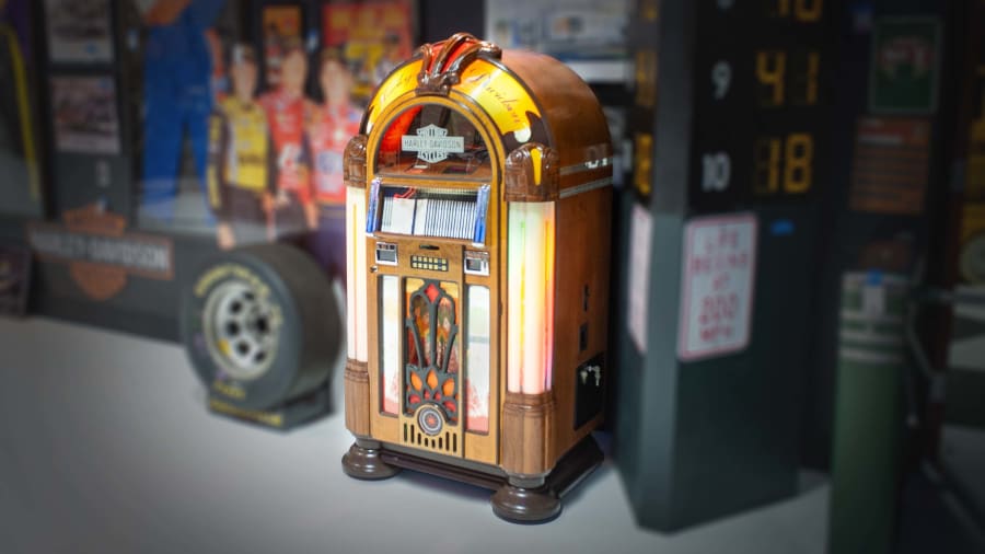 Wurlitzer HarleyDavidson Themed Bubbler Jukebox for Sale at Auction