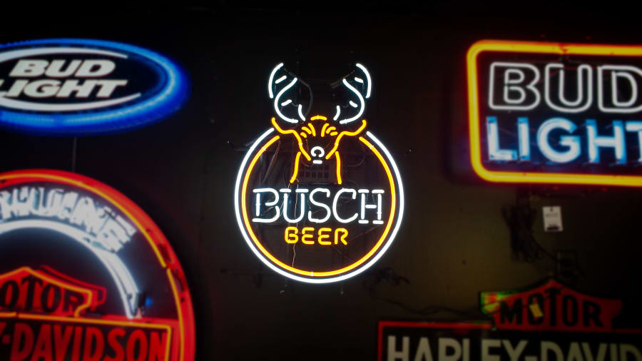 Busch Neon Sign for Sale at Auction Mecum Auctions