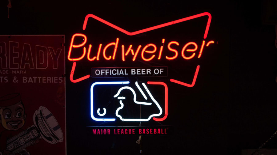 Budweiser Official Beer Of MLB Neon Sign For Sale At Auction 