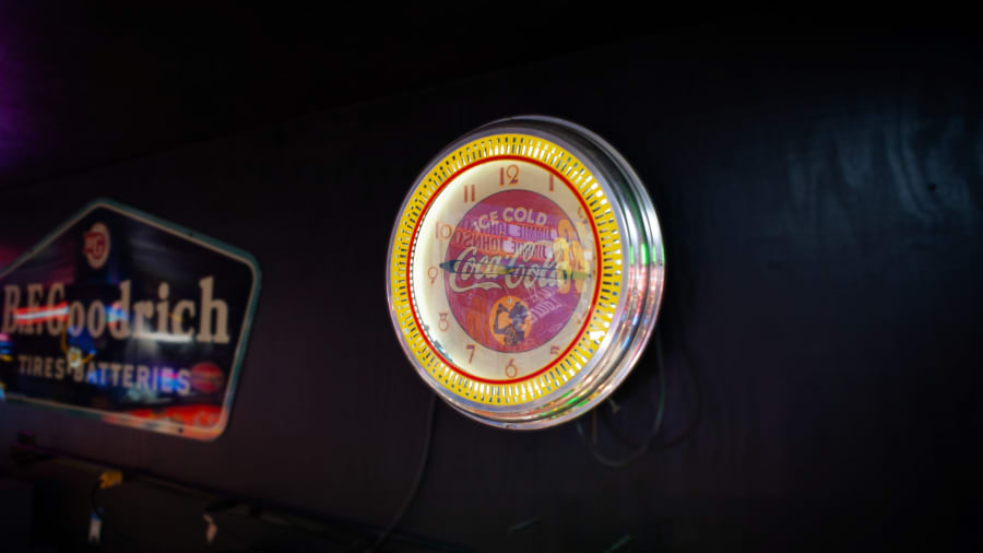 CocaCola Neon Spinner Clock for Sale at Auction Mecum Auctions