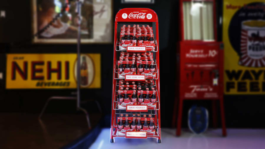 Coke Bottled Rack Coca-Cola Bottle Rack Display at The Eddie Vannoy Collection 2020 as ...