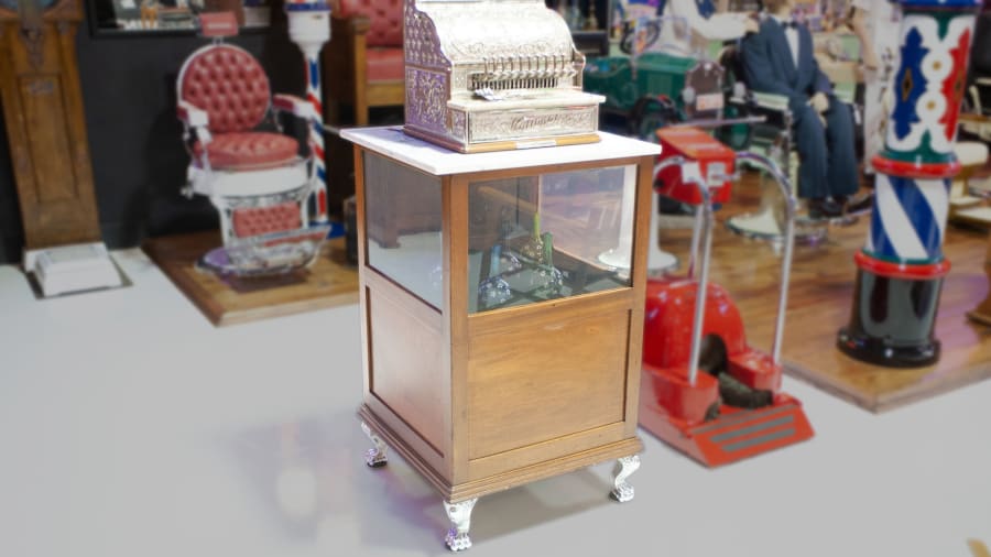 Marble Top Wooden Display Case for Sale at Auction Mecum Auctions