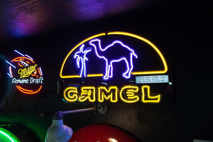 camel cigarettes neon sign worth Vintage Cigarette Excellent Condition Joe Camel Neon Light Cigarette