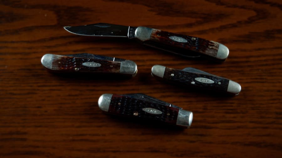 Case Pocket Knives Lot Of 4 at The Eddie Vannoy Collection 2020 as