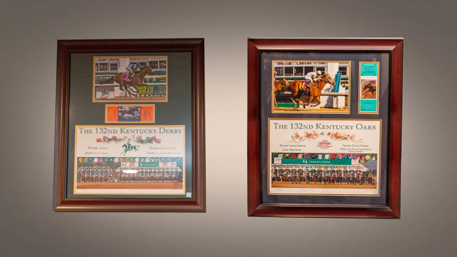 Kentucky Derby And Oaks Memorabilia Lot Of 2 for Sale at Auction
