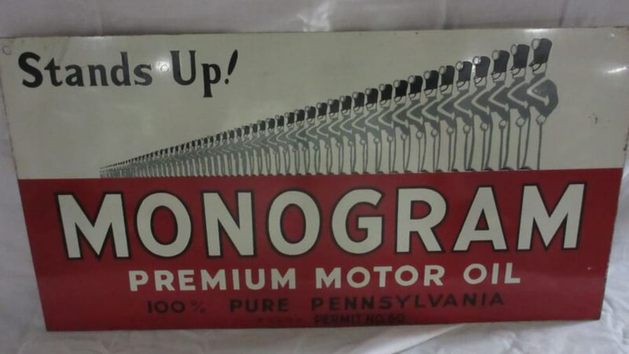 Monogram Premium Motor Oil Sign DST 22x12 for Sale at Auction - Mecum ...