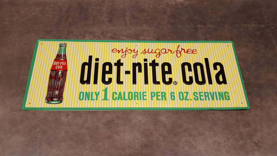 Enjoy Sugar Free Diet Rite Cola Sign SSTE 32x12 at Harrisburg 2016 as ...