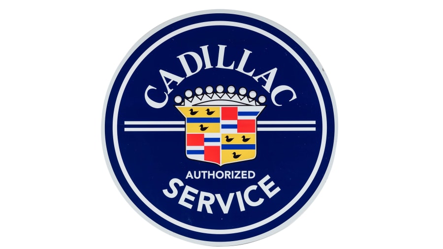 cadillac-service-single-sided-tin-sign-at-harrisburg-2022-as-z319