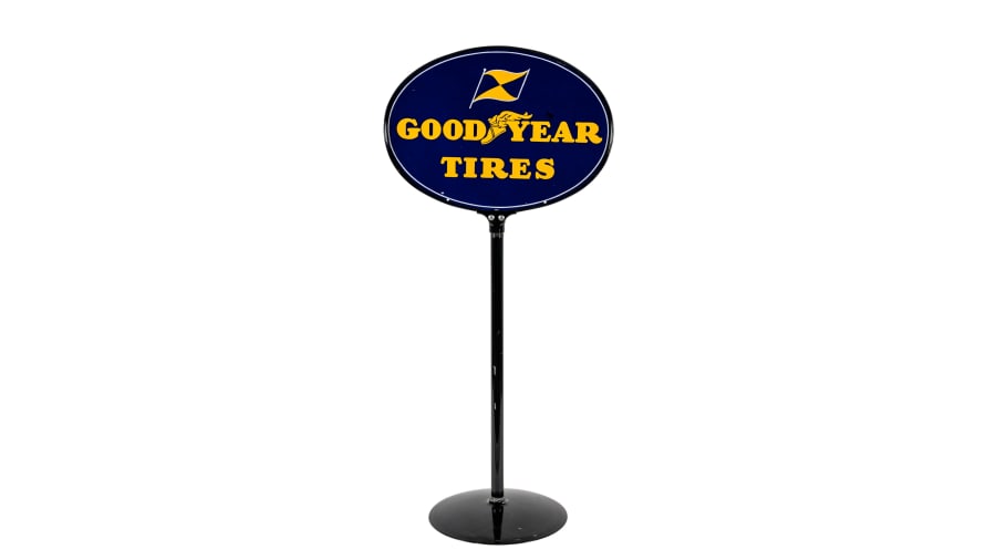 Goodyear Tires DoubleSided Porcelain Curb Sign at Harrisburg 2022 as