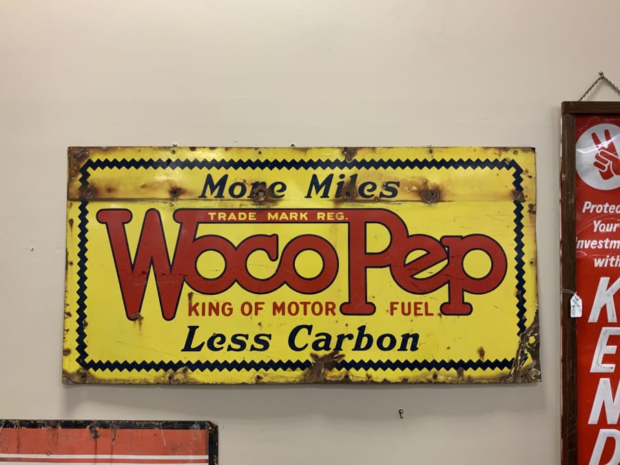 Woco Pep Double-Sided Porcelain Sign for Sale at Auction - Mecum Auctions