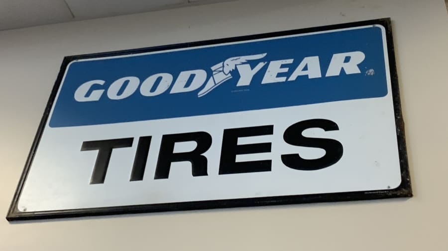 Goodyear Tires SingleSided Tin Sign for sale at Punta Gorda 2021 as