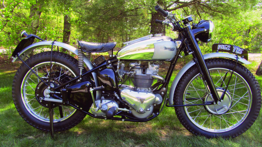 1949 triumph trophy tr5 scrambler custom
