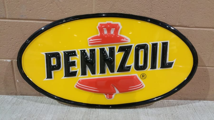 Pennzoil Oval Plastic Sign for Sale at Auction Mecum Auctions