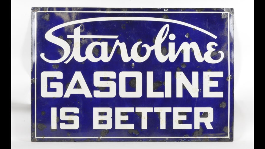 Staroline Gasoline Is Better Sign SSP 72x48 at The Road Art Auction