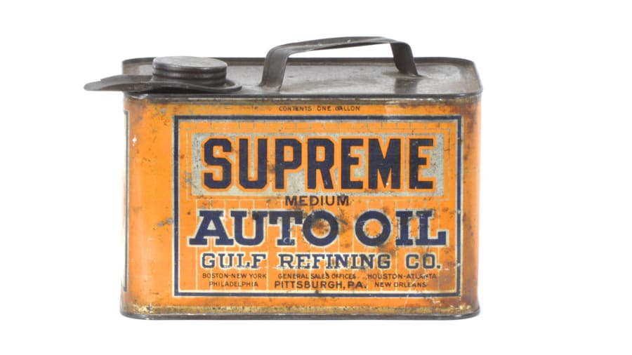 Gulf Supreme 1 Gallon Oil Can at The Road Art Auction 2015 as F32 ...