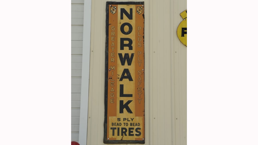 Norwalk Tires Vertical Sign SST at The Road Art Auction 2015 as F295