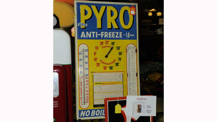 Pyro Anti Freeze Sign SSTE at The Road Art Auction 2015 as S35 - Mecum ...