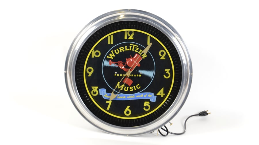Whurlitzer Neon Clock for Sale at Auction Mecum Auctions