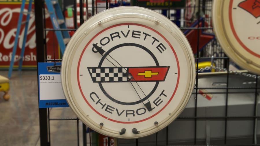 Chevrolet Corvette Neon Clock for Sale at Auction Mecum Auctions