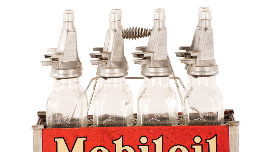 Mobiloil Arctic Filpruf Oil Bottles With Rack 18.5x22x10.5 for 