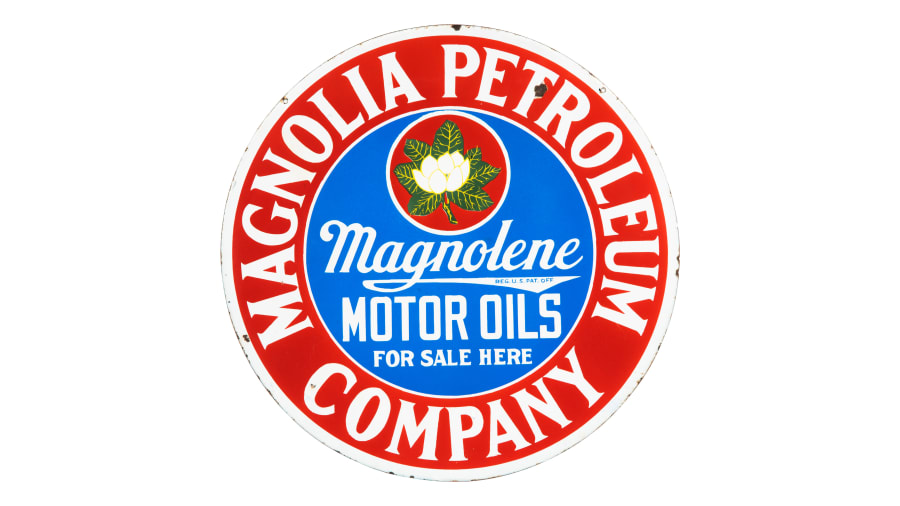 Magnolia Petroleum Company Sign DSP 29.5 Inches for Sale at Auction