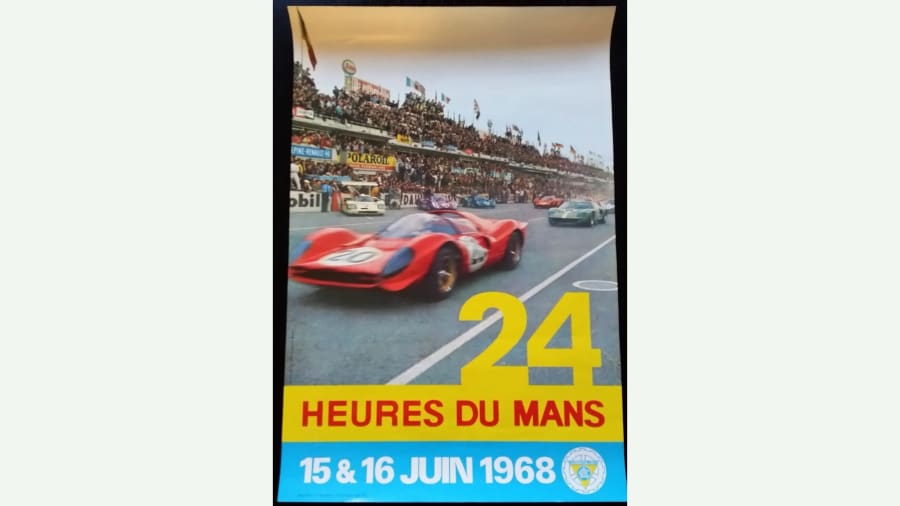 1968 24 Heures Du Mans Poster 23x15 at Indy Road Art 2017 as K234