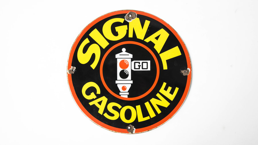 Signal Gasoline Pump Plate SSP 12 In. X 12 In. at The Road Art