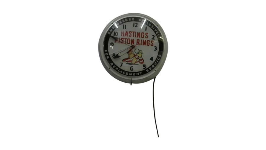 Hastings Piston Rings Clock for Sale at Auction Mecum Auctions