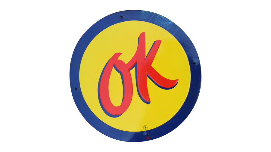 OK Used Cars Sign SSP With Original Shipping Crate for Sale at Auction