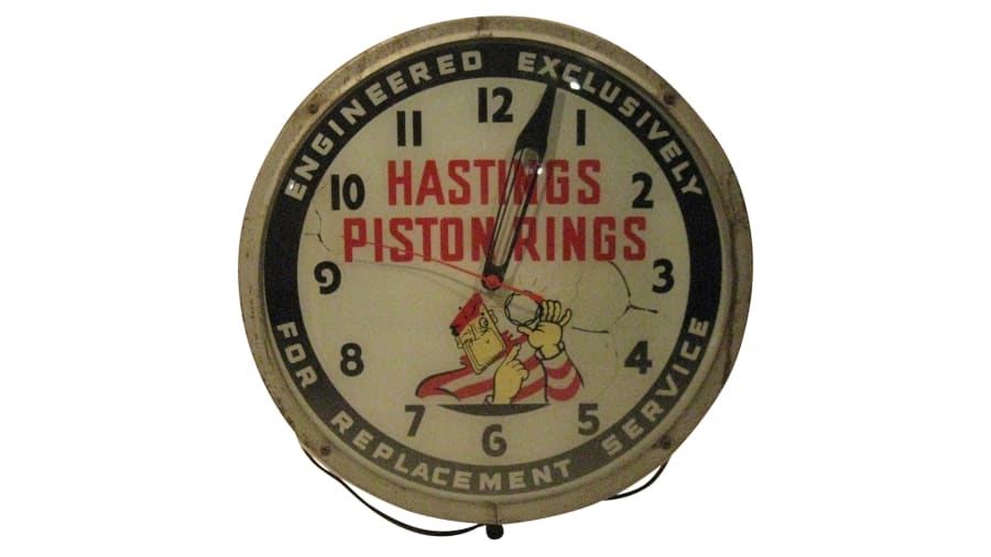 Hastings Piston Rings Clock for Sale at Auction Mecum Auctions