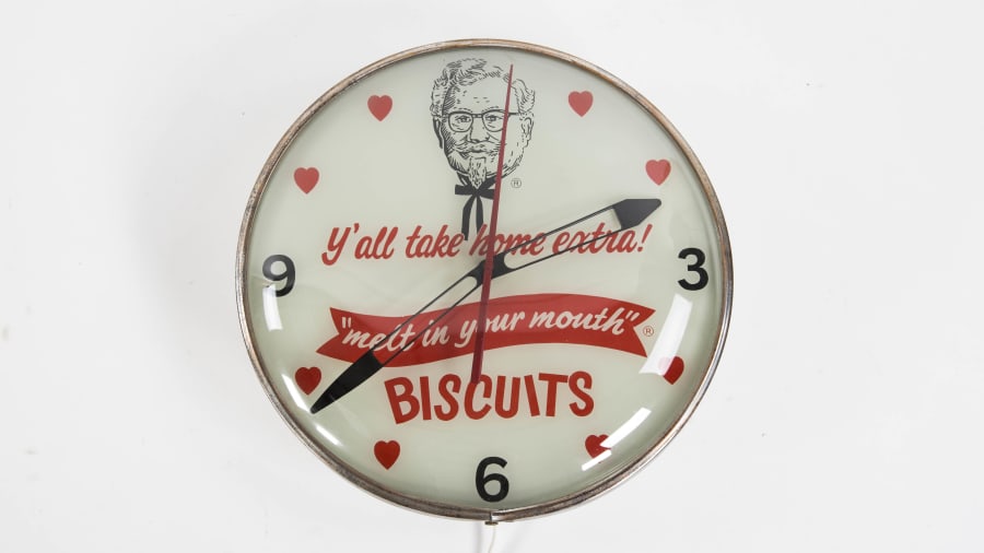 KFC Colonel Sanders Bubble Clock 15 In. X 15 In. for Sale at Auction