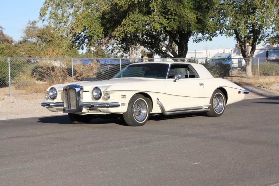 1974 Stutz Blackhawk at Rogers' Classic Car Museum 2015 as S222 Mecum