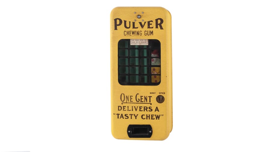 1920s30s Pulver Chewing Gum Machine 1 Cent, NOS for Sale at Auction