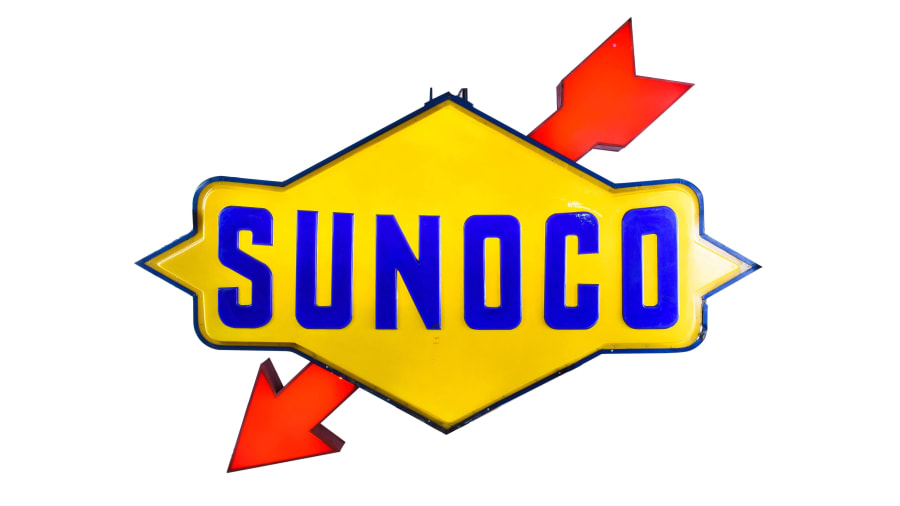 1960s SUNOCO Light-Up Plastic Sign With Arrow 136x100x18 for Sale at ...